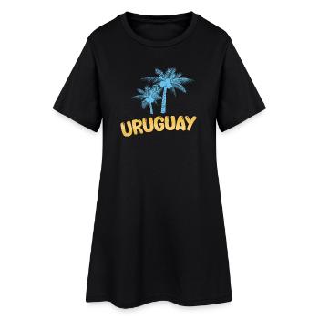 Palmiers Uruguay - Robe T-shirt Femme - noir - Devant