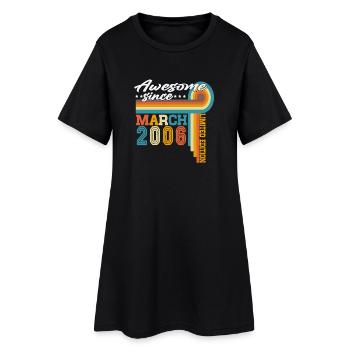 Mars 2006 Vintage Born Birthday Rétro - Robe T-shirt Femme - noir - Devant