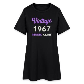 Vintage 1967 Music Club Retro Année de naissance vintage - Robe T-shirt Femme - noir - Devant