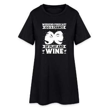 Théâtre Week-End Prévision, Pièce Musicale & Vin Acteur Musical - Robe T-shirt Femme - noir - Devant