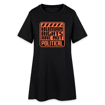 Human Rights Are Not Political Menschenrechte Logo - Frauen T-Shirt-Kleid - Schwarz - Vorne