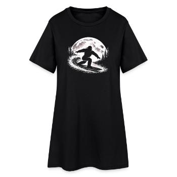 Bigfoot Surfer - Robe T-shirt Femme - noir - Devant