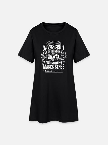 JavaScript: Alles ist ein Objekt - Frauen T-Shirt-Kleid - Schwarz