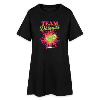 Équipe de cocktails de soirée de jeune fille Daiquiri - Robe T-shirt Femme - noir - Devant