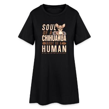 Chihuahua Chihuahua Âme d’Un - Robe T-shirt Femme - noir - Devant