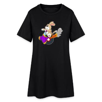 Chien Moto - Robe T-shirt Femme - noir - Devant