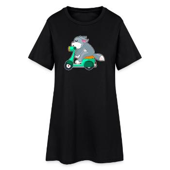 Trottinette pour chat - Robe T-shirt Femme - noir - Devant