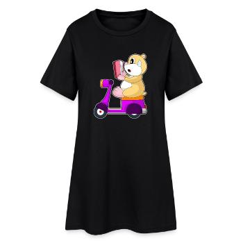 Trottinette de hamster - Robe T-shirt Femme - noir - Devant