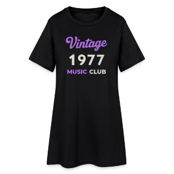 Vintage 1977 Music Club Retro Année de naissance vintage - Robe T-shirt Femme - noir - Devant