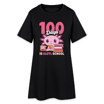 Mignon Axolotl Kawaii Amoureux des Axolotls - Robe T-shirt Femme - noir - Devant