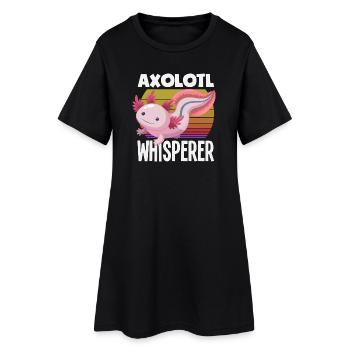 Mignon Axolotl Kawaii Amoureux des Axolotls - Robe T-shirt Femme - noir - Devant