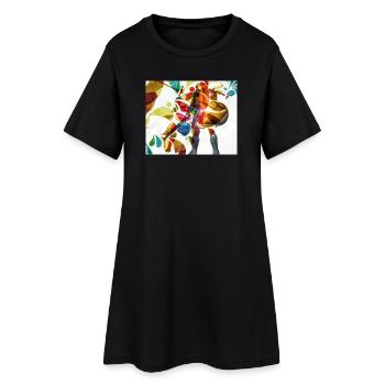 Vibrant Dance Rainbow Confetti - Women’s T-Shirt Dress - black - Front