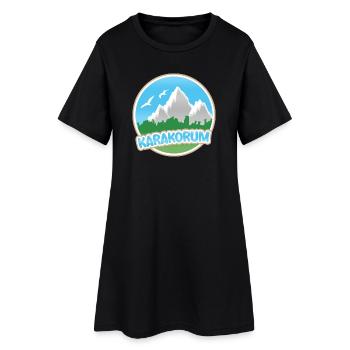 Le mont Karakoram - Robe T-shirt Femme - noir - Devant