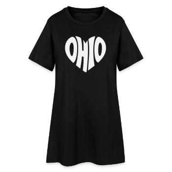 Ohio Herz Logo - Frauen T-Shirt-Kleid - Schwarz - Vorne