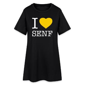 I love Senf - Frauen T-Shirt-Kleid - Schwarz - Vorne