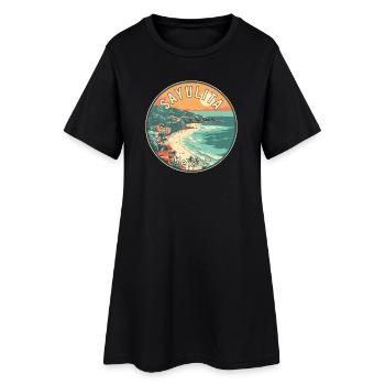 Découvrez le paradis tropical de Sayulita au Mexique - Robe T-shirt Femme - noir - Devant