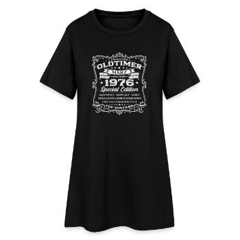50th Birthday Gift Husband Vintage Car March 1976 - Women’s T-Shirt Dress - black - Front