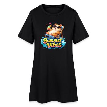 Ambiances d’été pour hamsters - Robe T-shirt Femme - noir - Devant