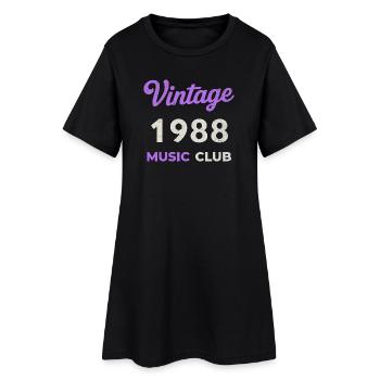 Vintage 1988 Music Club Retro Année de naissance vintage - Robe T-shirt Femme - noir - Devant