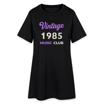 Vintage 1985 Music Club Retro Année de naissance vintage - Robe T-shirt Femme - noir - Devant