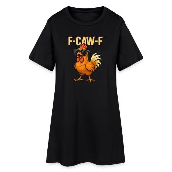 F-Caw-F Cooler Hahn Humor Spruch Lustig Tiere - Frauen T-Shirt-Kleid - Schwarz - Vorne