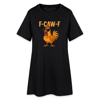 F-Caw-F Cooler Hahn Humor Spruch Lustig Tiere - Frauen T-Shirt-Kleid - Schwarz - Vorne
