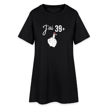40 Ans Anniversaire 40 Ans Femme Humour Fêter  - Robe T-shirt Femme - noir - Devant
