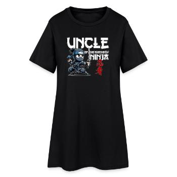 Uncle Of The Birthday Ninja Birthday Funny - Women’s T-Shirt Dress - black - Front