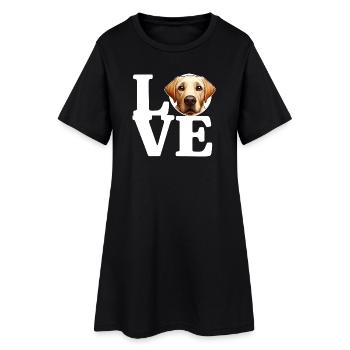 ADORE Labrador Retriever Chien Amoureux des Chiens Drôle - Robe T-shirt Femme - noir - Devant