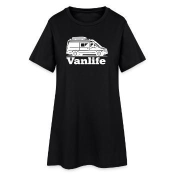 Vanlife Silhouette Minimalist Black Shirt - Frauen T-Shirt-Kleid - Schwarz - Vorne