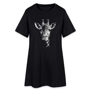 Girafe - Robe T-shirt Femme - noir - Devant