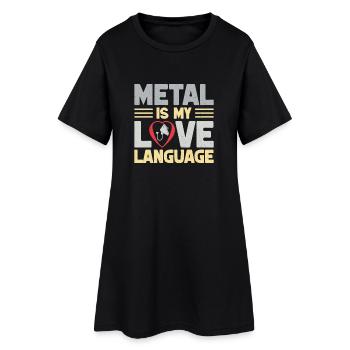 Anesthesiologist Metal My Love Anesthesia - Frauen T-Shirt-Kleid - Schwarz - Vorne