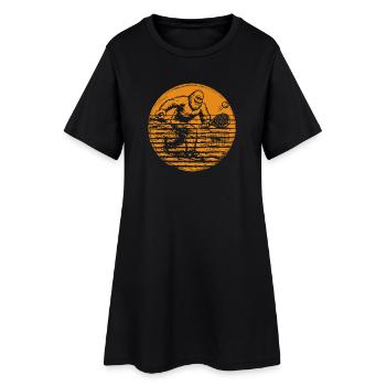 Bigfoot Sasquatch Retro Padel Tennis - Frauen T-Shirt-Kleid - Schwarz - Vorne