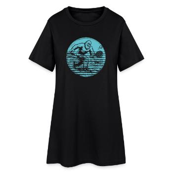 Bigfoot Sasquatch Retro Padel Tennis - Frauen T-Shirt-Kleid - Schwarz - Vorne