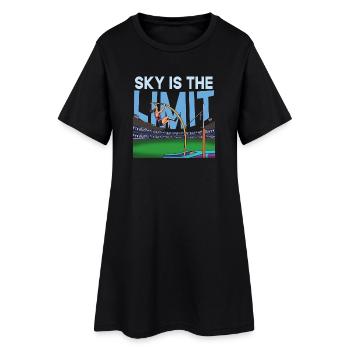 Sky is the Limit: Stabhochsprung - Frauen T-Shirt-Kleid - Schwarz - Vorne