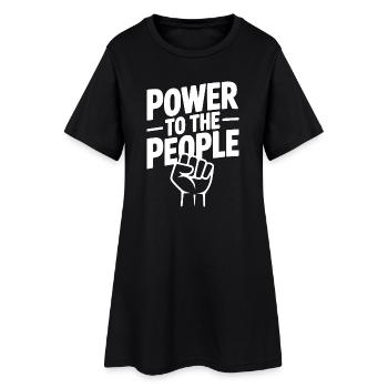 Pouvoir au peuple - Robe T-shirt Femme - noir - Devant