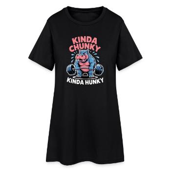 Cadeau de la blague de fitness Gym Bear Chunky Hunky Hunky Dicts de Fitness - Robe T-shirt Femme - noir - Devant