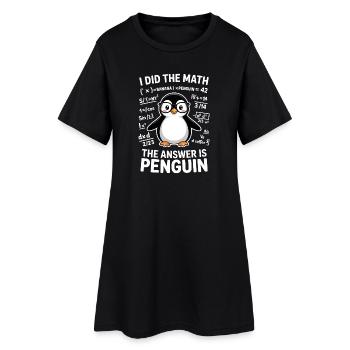 Mathe Sprüche Pinguin Lustiges Mathe Geschenk - Frauen T-Shirt-Kleid - Schwarz - Vorne