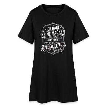 Keine Macken, Special Effects - Frauen T-Shirt-Kleid - Schwarz - Vorne