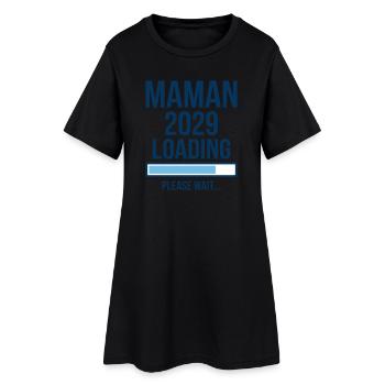 Future Maman 2029 Loading Graphique - Robe T-shirt Femme - noir - Devant