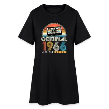  1966 Jahrgang Vintage Retro Geburtstag Geschenk - Frauen T-Shirt-Kleid - Schwarz - Vorne