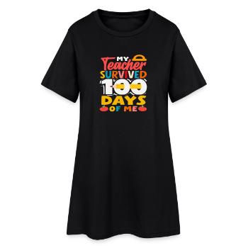 Le professeur a tenu 100 jours avec moi - Robe T-shirt Femme - noir - Devant