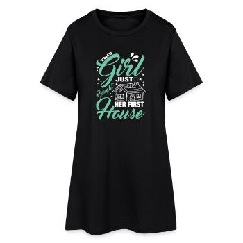 Cette fille a acheté sa première maison - Robe T-shirt Femme - noir - Devant