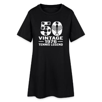 50e anniversaire du tennis 1976, chemise, sac, chaussettes - Robe T-shirt Femme - noir - Devant