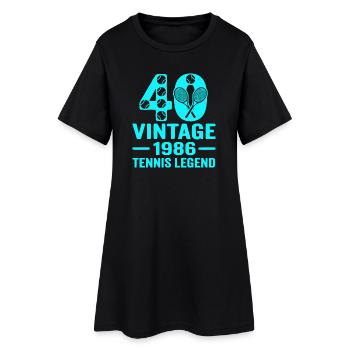 40e anniversaire du tennis 1986, chemise, sweat à capuche, sac - Robe T-shirt Femme - noir - Devant