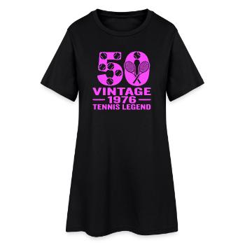 50e anniversaire de tennis 1976, chemise, sweat à capuche, short - Robe T-shirt Femme - noir - Devant