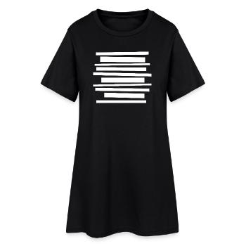 Conception de motifs géométriques audacieux - Robe T-shirt Femme - noir - Devant