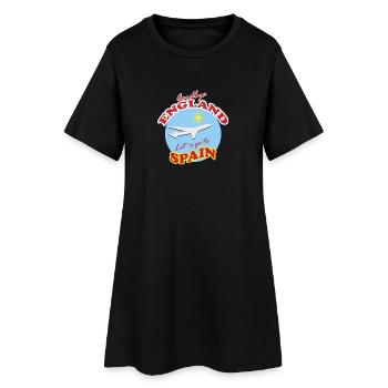 En route pour l’Espagne : Adieu l’Angleterre - Robe T-shirt Femme - noir - Devant