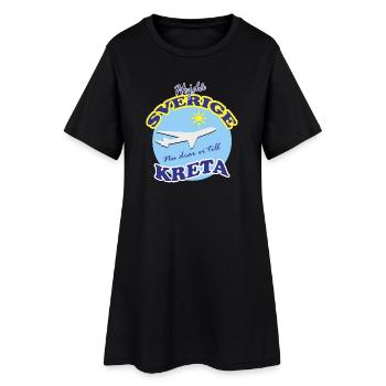 Adieu Suède - Maintenant nous allons en Crète - Robe T-shirt Femme - noir - Devant