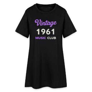Vintage 1961 Music Club Retro Année de naissance vintage - Robe T-shirt Femme - noir - Devant